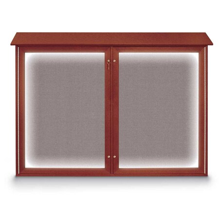 United Visual Products Open Faced Traditional Corkboard, 72x48" UV646A-GOLD-BLSPRU